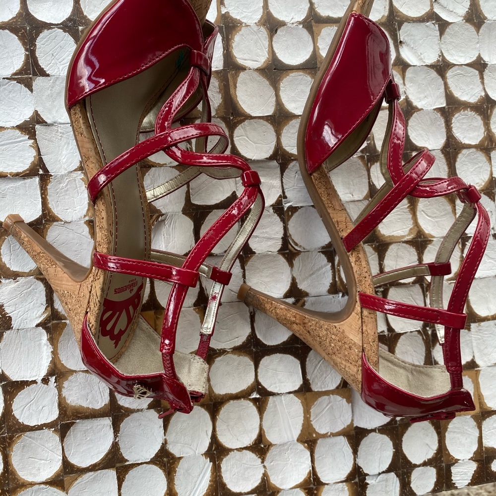 Fergalicious Red High Heels Size 8 1/2